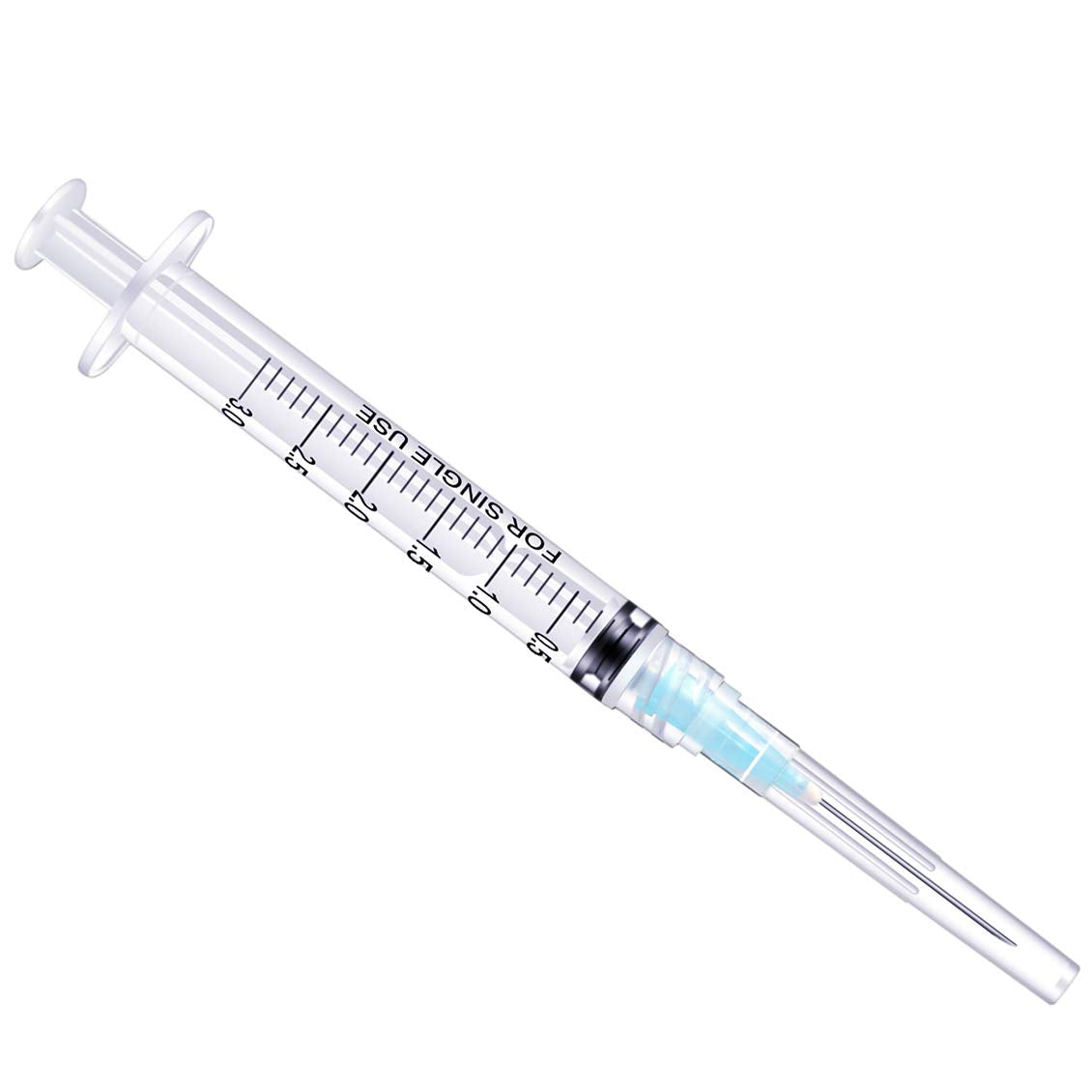 BSTEAN 25 Pack 3ml Disposable Sterile Syringe with 23Ga 1.0 Inch Needle, Individual Package
